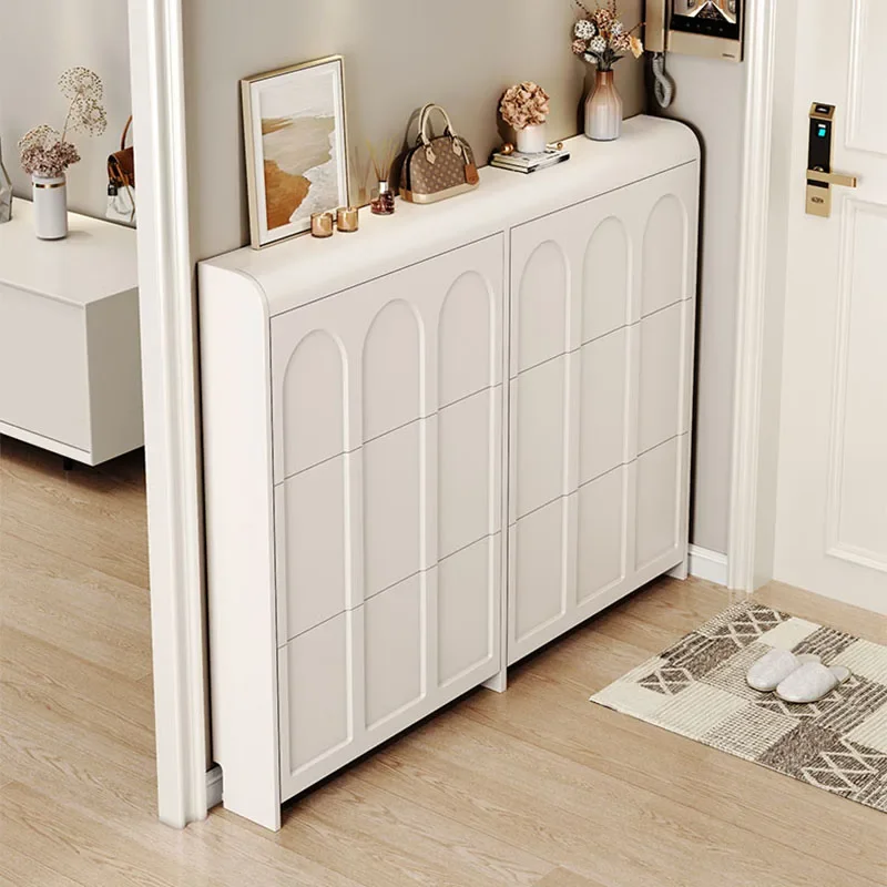 Cabinet Home Doorway Household Tilting Thin Vertical Shoe Cabinets Sleek Capacity Sapateira Portatil Dobravel Entryway Furniture