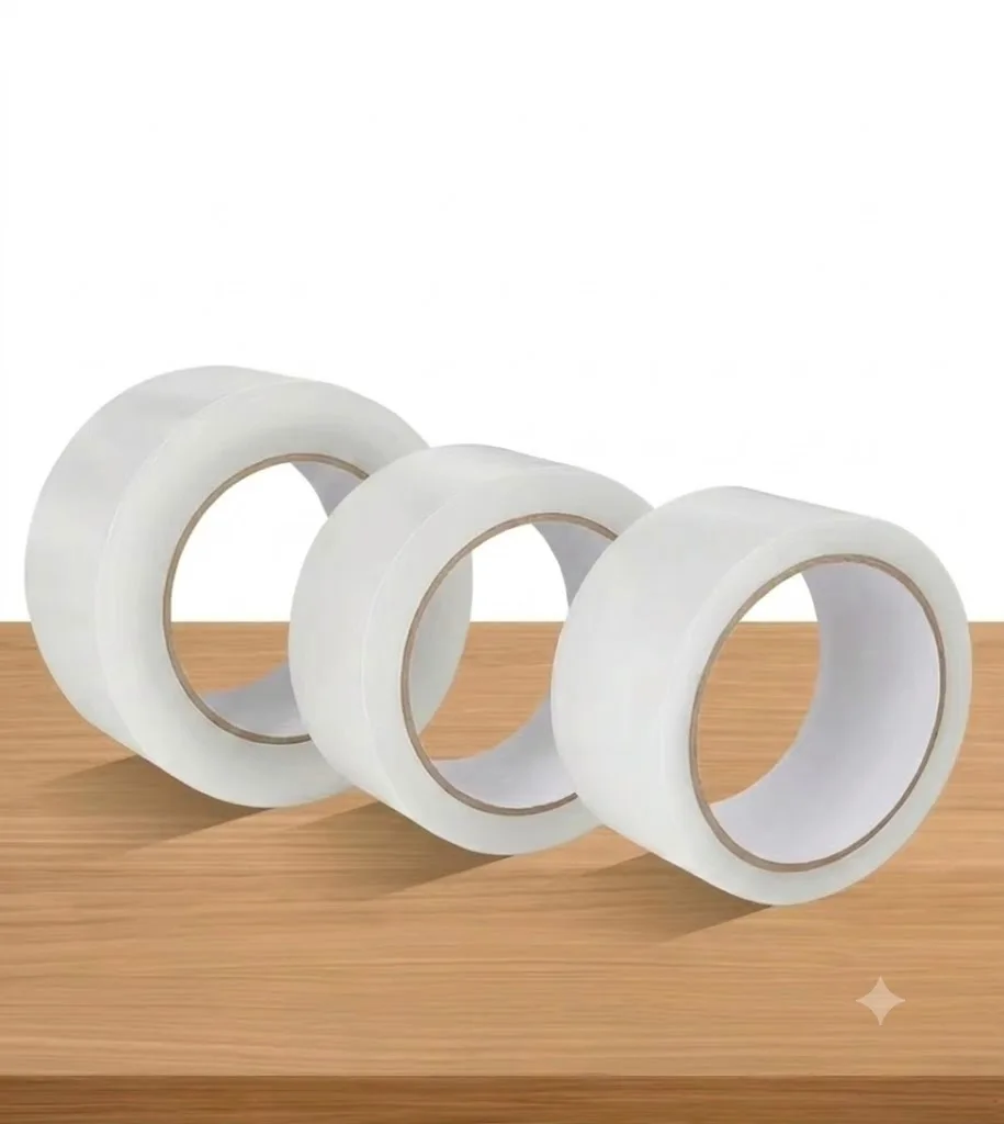 45mm x 50m Clear Adhesive Packing Tape 18 Rolls Value Pack Heavy Duty Durable for Warehouse Shipping