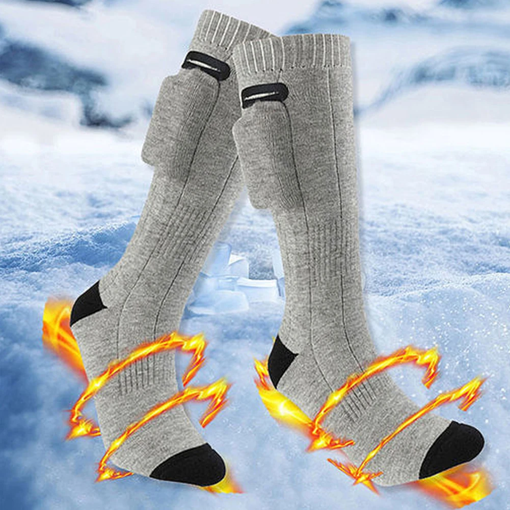 40-60°c Winter Ski Electric Heated Socks Outdoor Washable Thermal Socks Skiing Foot Warmer Heating Battery Socks for Men Women