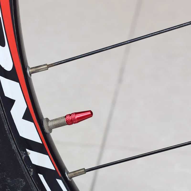 4 Stück Aluminiumlegierung Fahrrad-Reifenventilkappen, MTB/Rennrad Staubdichte Ventilabdeckung, Kompatibel mit Schrader/Presta-Ventil – Detail 5