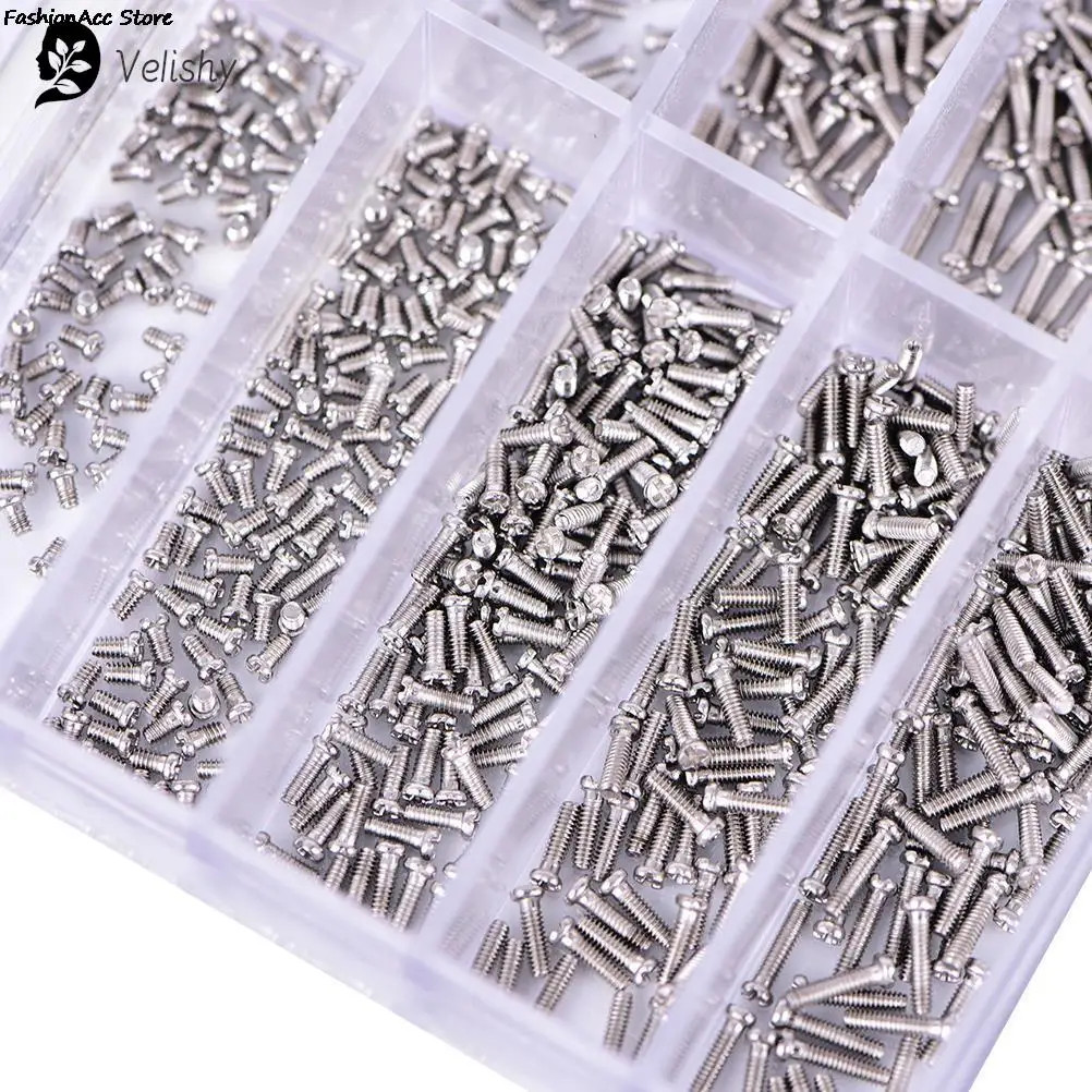 1000pcs/set Assorted Screws For Watch Clock Eye Glasses Watchmaker Repair Part Tool 100% Brand New