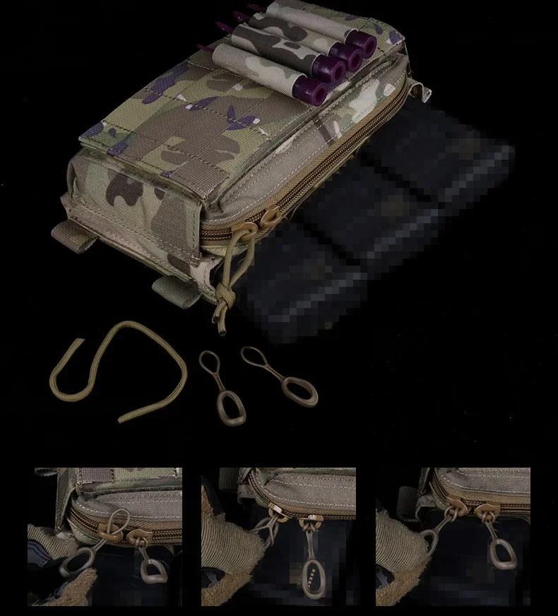 5PCS/10PCS Zipper Puller Ersatz TPE Kabel Verlängerung Zipper Tab DIY Tasche Zubehör für Jagd Weste rucksack Zubehör – Detail 5