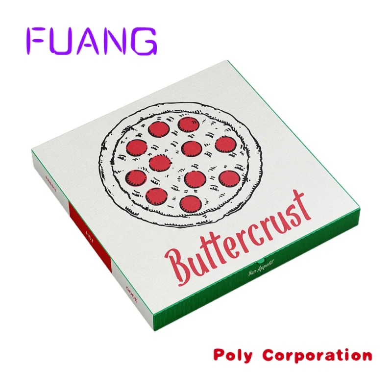 กล่องพิซซ่าบรรจุภัณฑ์แบบลูกฟูกพิมพ์ลาย8 10นิ้ว12 14 "20" 22 "24" 28 30 "33 35"