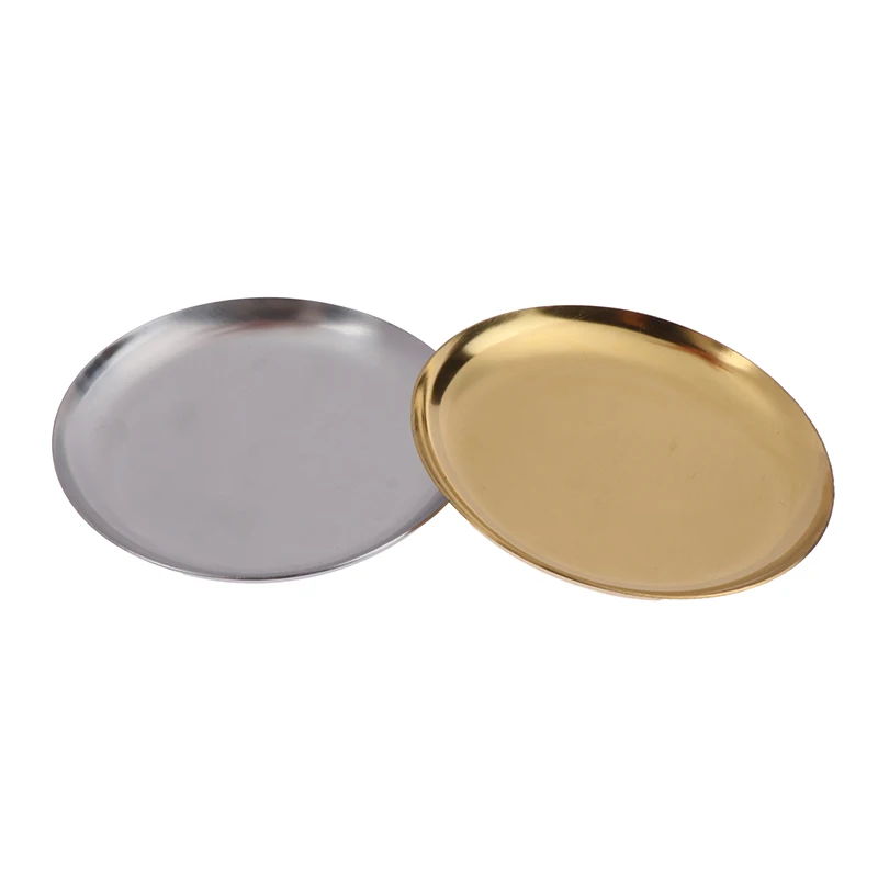 Light Luxury Style Metal Jewelry Tray Stainless Steel Storage Tray Dormitory Cosmetics Jewelry Plate Decoration