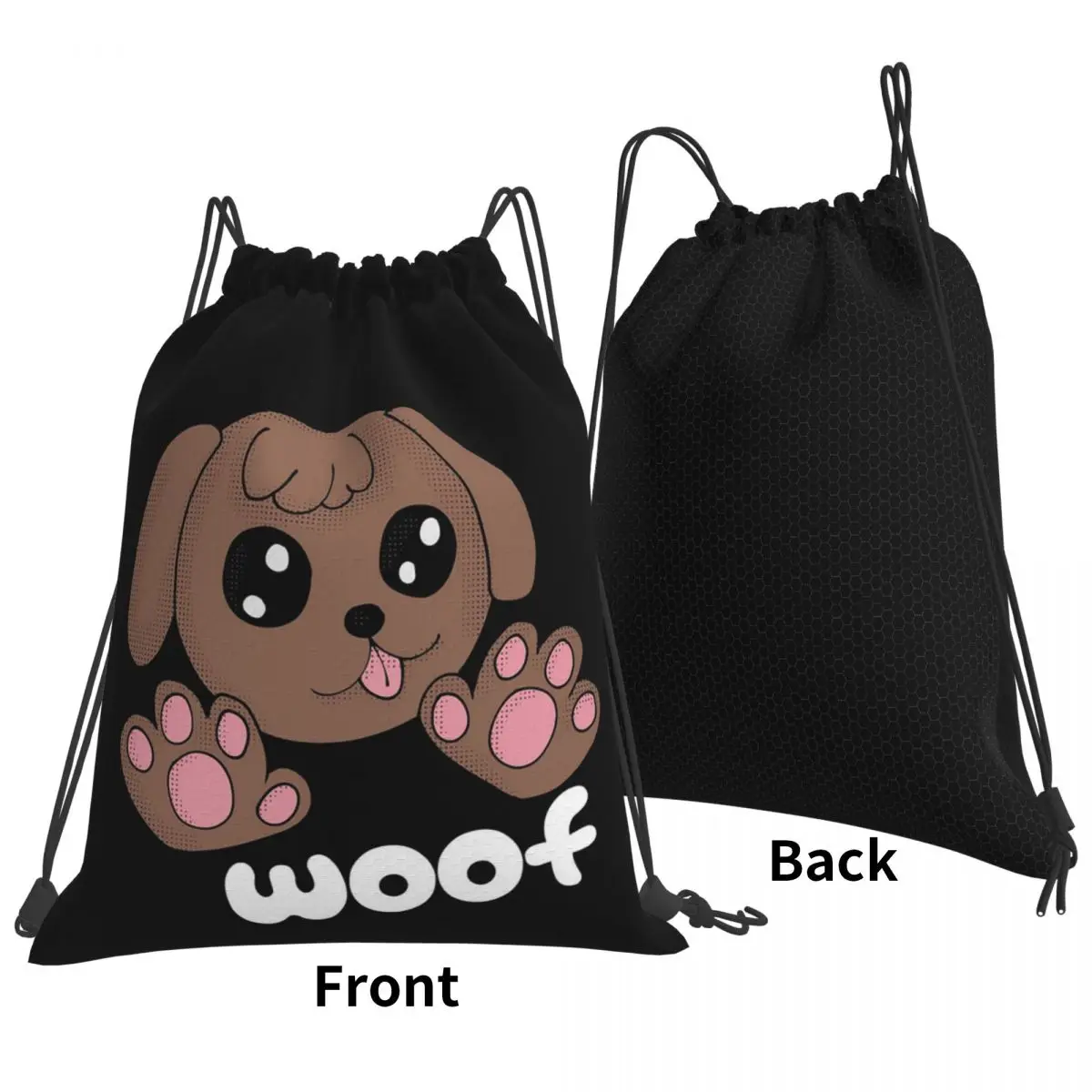 Cute Chibi Dog Backpacks Multi-function Portable Drawstring Bags Sports Bag Book Bags For Man Woman School