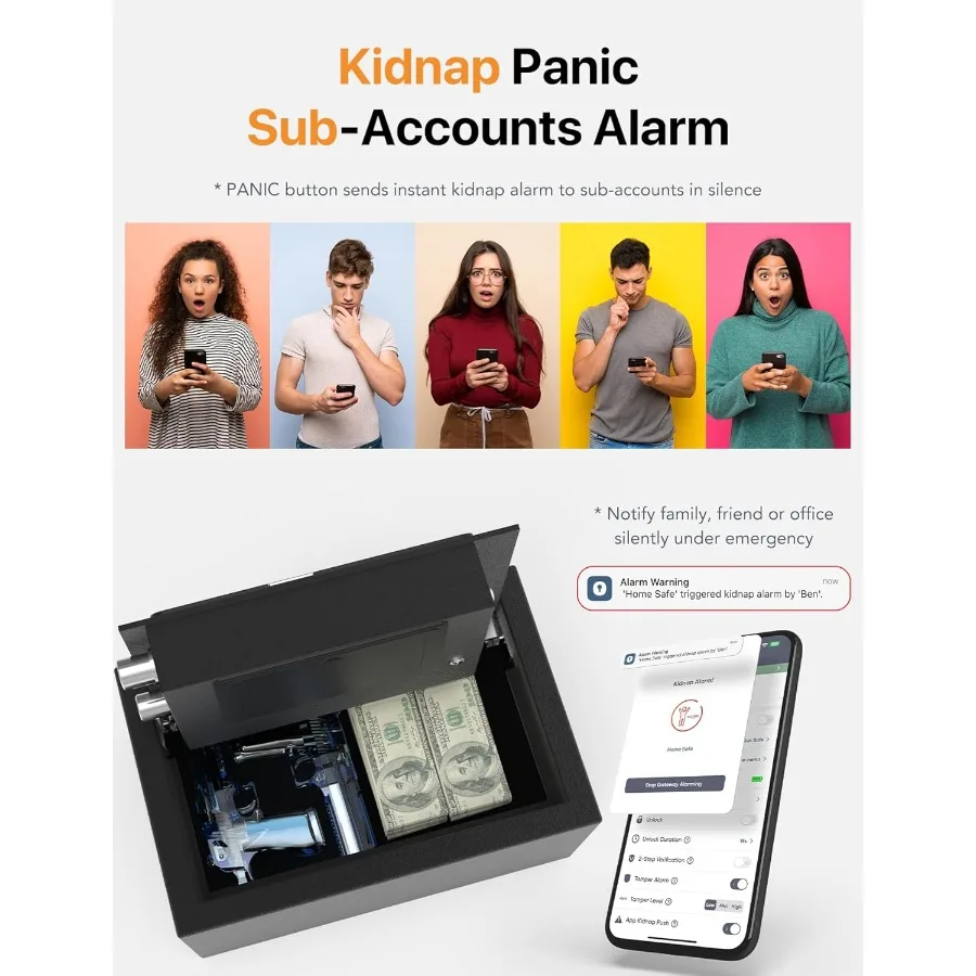 FORFEND Smart Home Safe with WiFi Connectivity and App Control for Secure Storage in Residential Homes Features Voice Command A