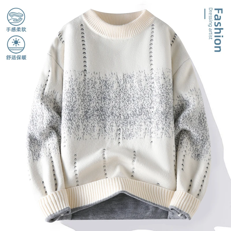 

Winter Trendy High Street Knitted Sweater 2025 Brand Premium Men's Top Hip Hop Undercover High Quality Large Size Warm Sweater