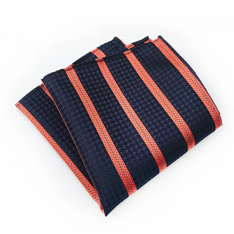 New Handkerchief For Men Wedding Accessori For Mens Pocket Squares Fashion Striped Suit Chest Towels Small Squares Handkerchiefs