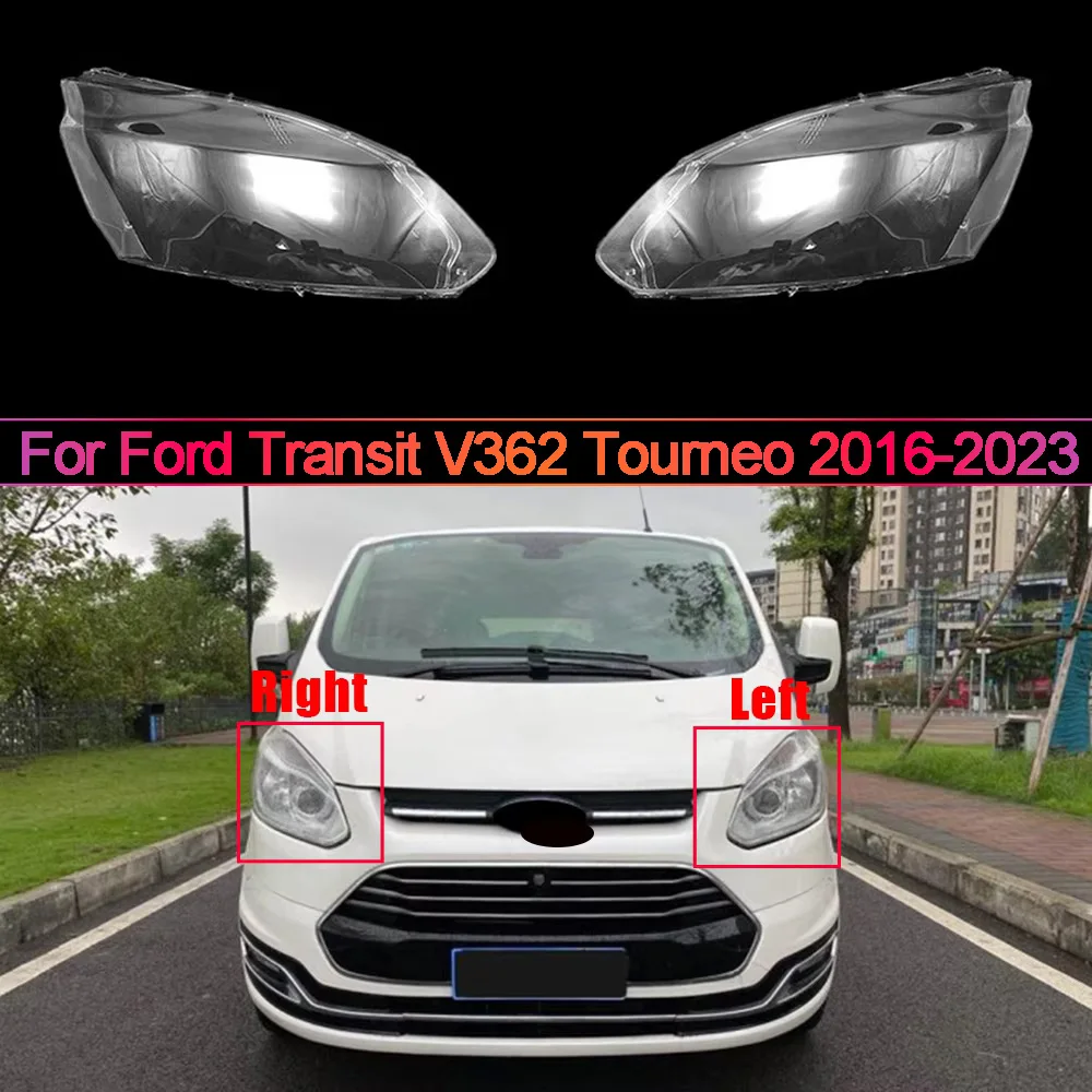 

For Ford Transit V362 Tourneo 2016-2022 2023 Car Accessories Headlamps Transparent Lampshades Lamp Shell Headlights Lens Cover