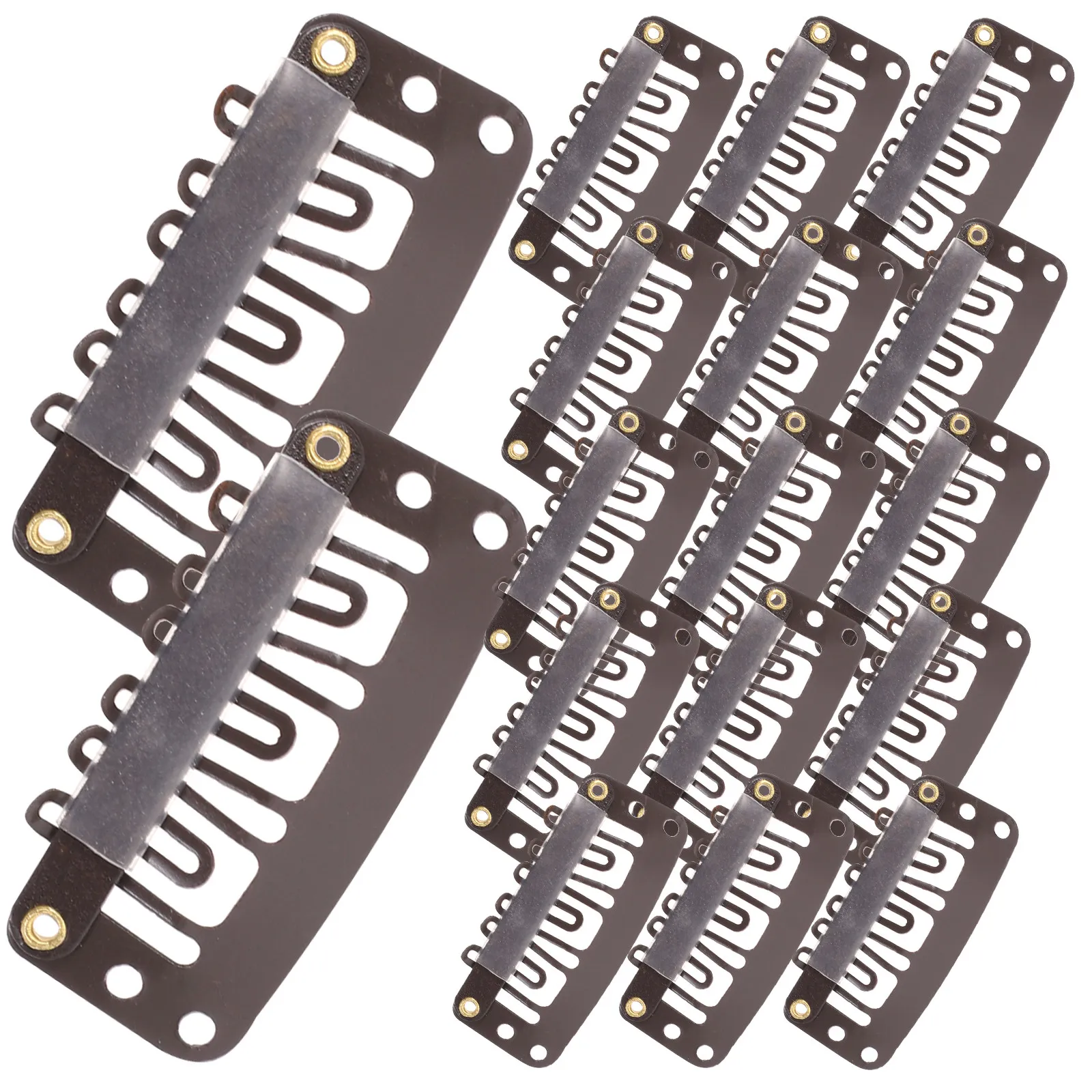 

60Pcs Clip Hair Extension Clips Strong Metal Snap Fixing Clips for Hair Extensions Hairpiece Hat Beret Fixing