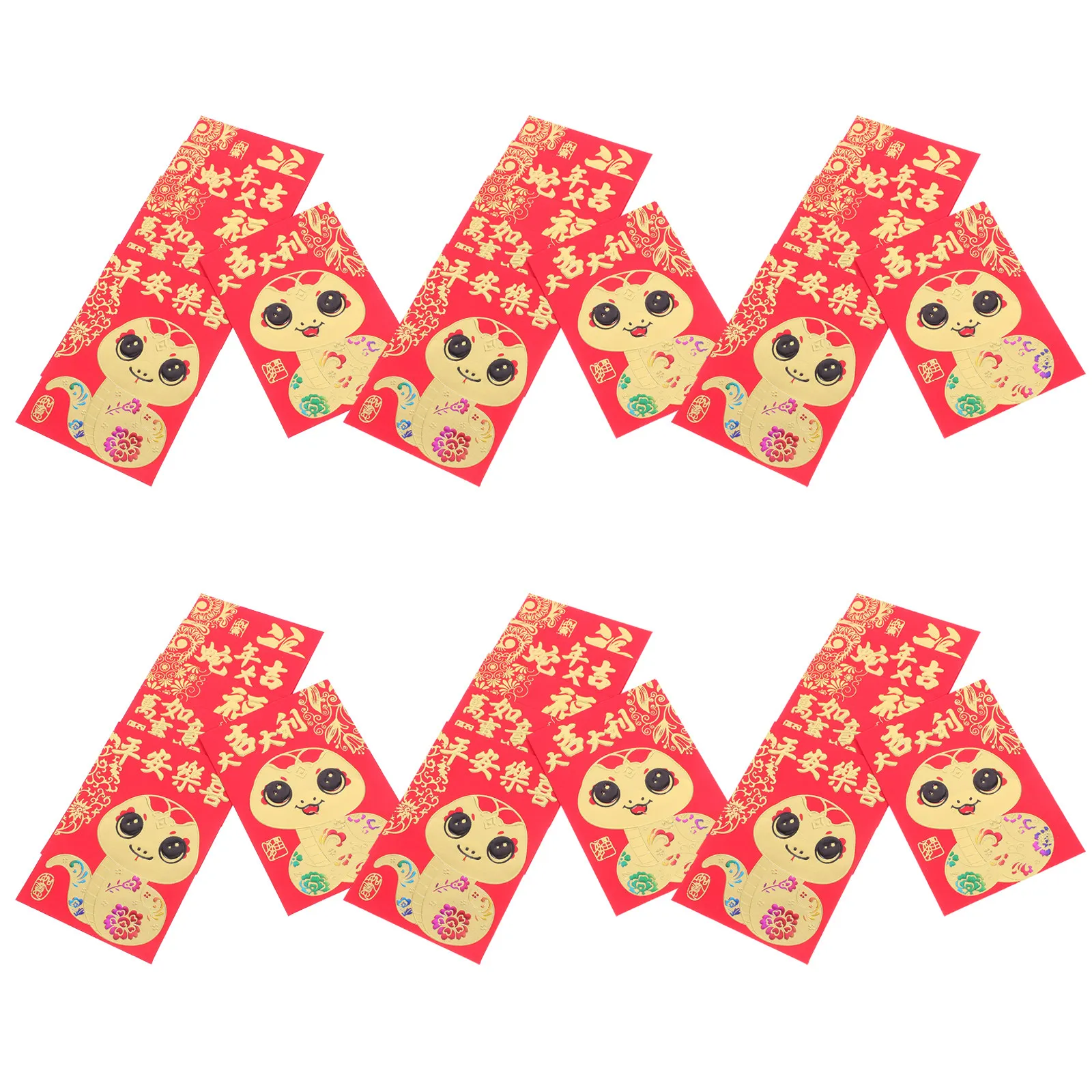 

36Pcs Traditional Red Envelopes for Spring Festival Year of The Snake 2025 Lucky Chinese New Year Money Pouches Elegant