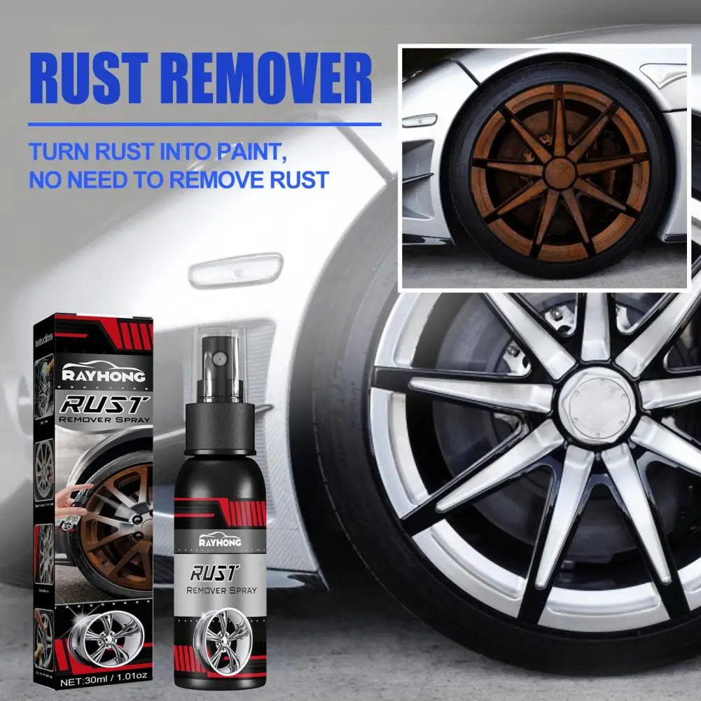 

30ml/100ml Rust Remover Convenient No Chemical Substances Fast Effect Keep Shiny Safe Effective Tire Cleaner Spray for Auto