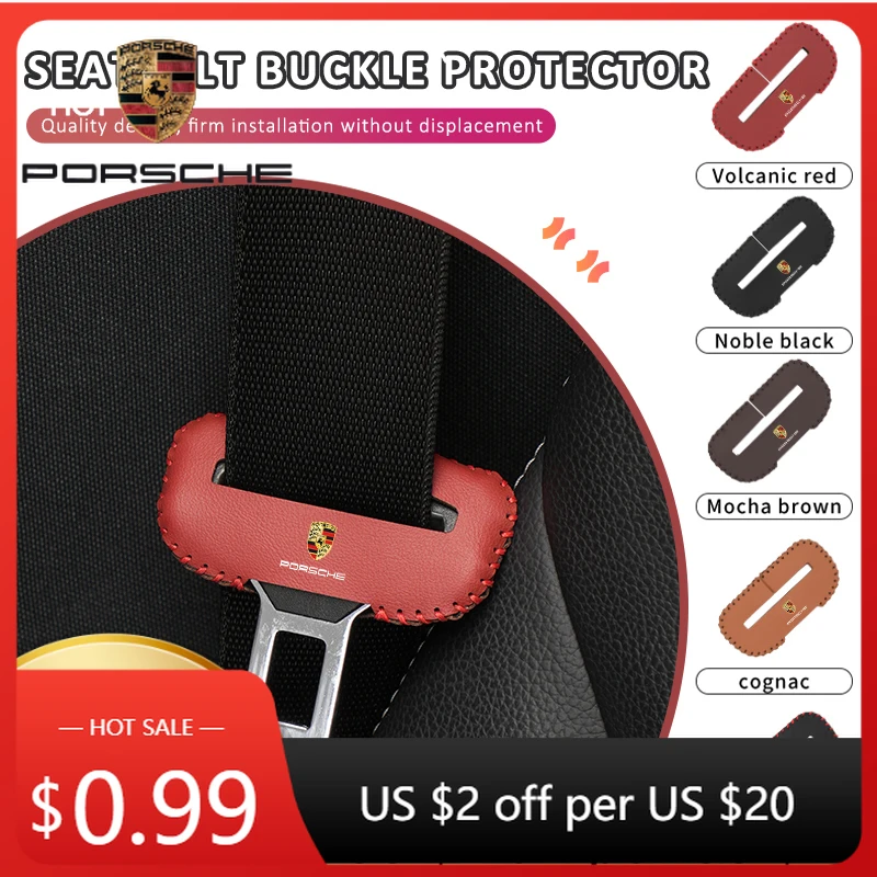 

Наклейка на автомобиль для Porsche Cayman, Cayenne, 911, Macan, защитная накладка на ремень безопасности, защита от царапин, заглушка для пряжки, чехол Boxst