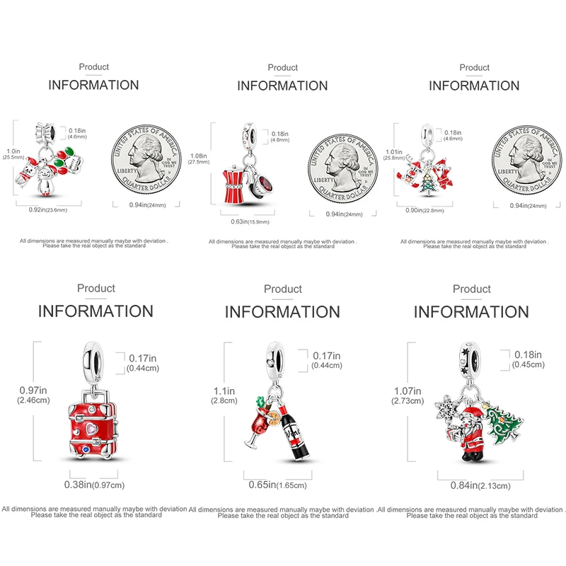 Charms aus 925 Sterling Silber, Rote Farbserie, Roter Elefant, Tier- und Fruchtperlen, Original, Passend für Damen, Jubiläums-Schmuckanhänger – Detail 9