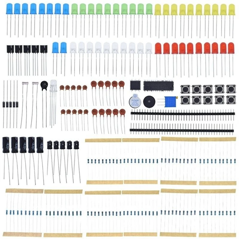 novo-kit-basico-de-componentes-eletronicos-diy-2026-compativel-com-arduino-uno-e-raspberry-pi-com-led-buzzer-e-capacitor
