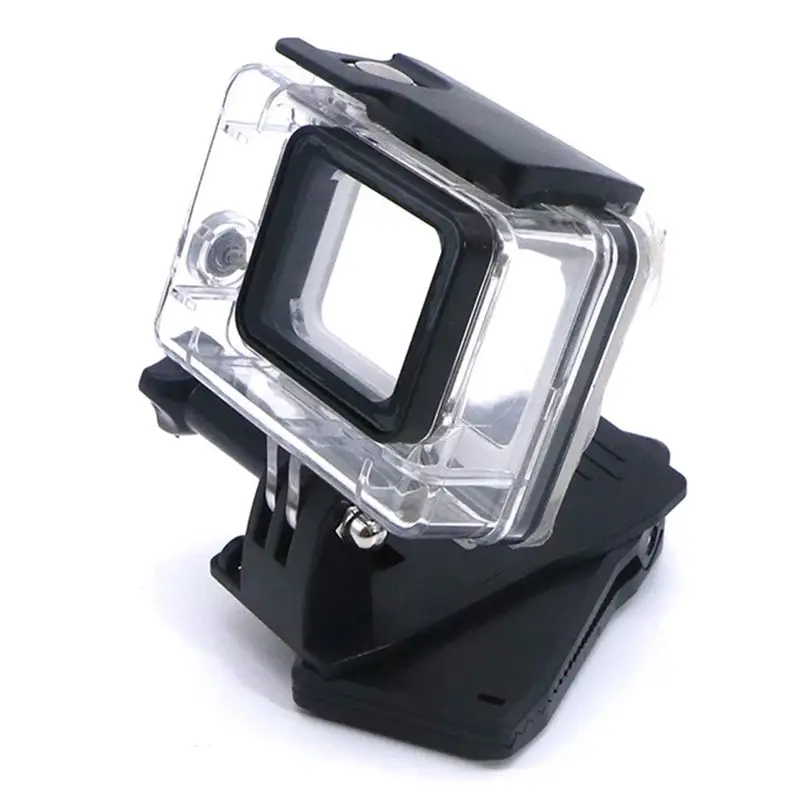 DT23 360° Rotary Action Camera Quick Clip Backpack Strap Mount Holder, Adjustable Clip for Sports Camera, Outdoor Mount Stand