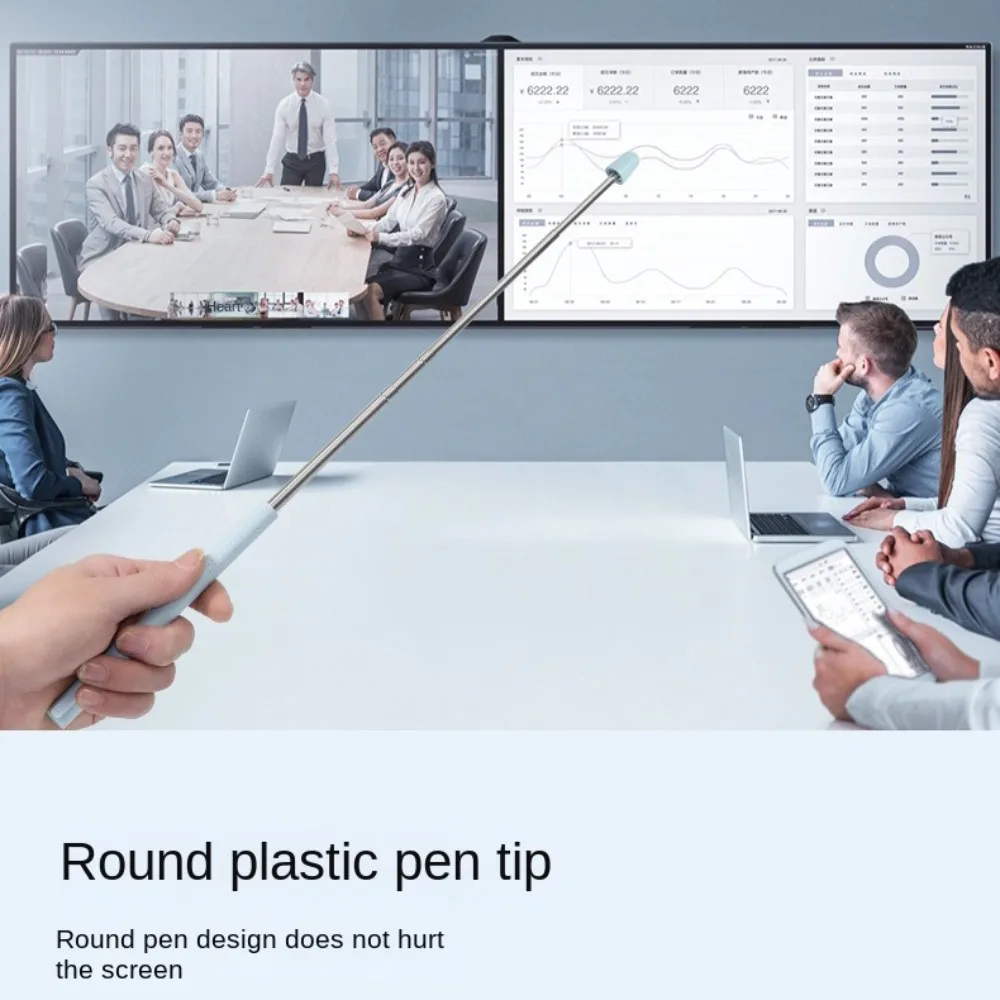 Stainless Steel Teaching Stick Retractable Telescopic Whiteboard Pointer Pen Non Touch Screen Multifunctional School Supplies