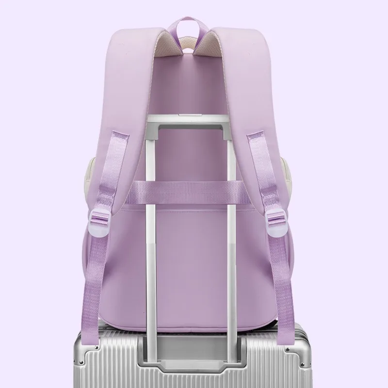 حقيبة ظهر ذات سعة كبيرة من Stitch Cartoon Daypack حقيبة سفر للتنقل حقيبة مدرسية للأطفال والبنات Mochila مع محفظة للعملات المعدنية