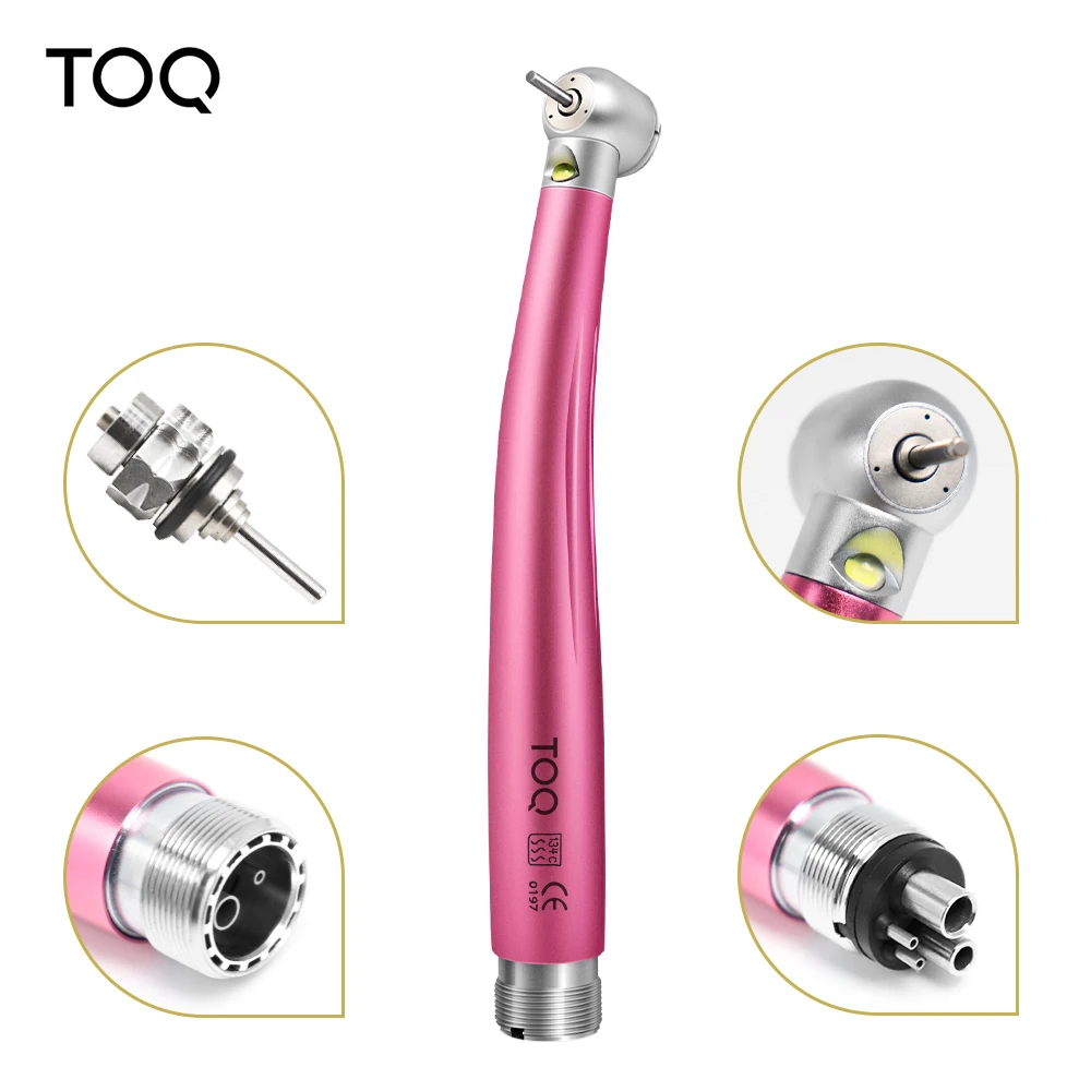 TOQ Dental External Low Speed Handpiece Set With Light Three-way Water Spray Whole Type Dental Tools Kit Dental Equipment