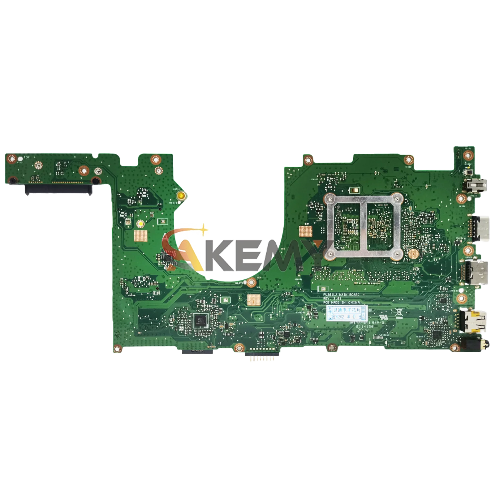 Placa-mãe para laptop pu301la, placa principal para notebook asus vivobook pu301la pu301l com cpu i3 i5 i7 100% testes ok envio rápido stk