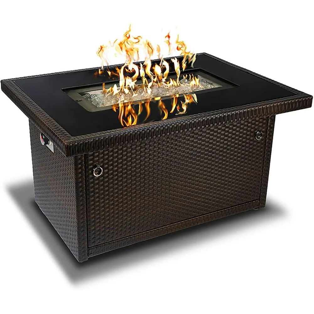 Table à feu brun expresso série 403, brun expresso/50,000 BTU