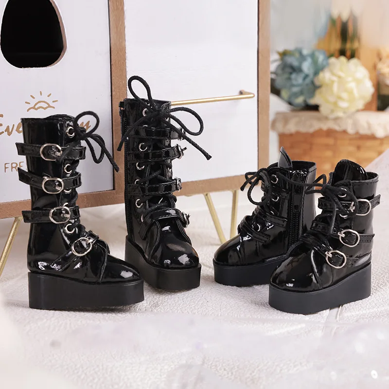 

BJD doll shoes for 1/4 size trendy fashion all-match black boots high-top BJD doll shoes 1/4 doll accessories