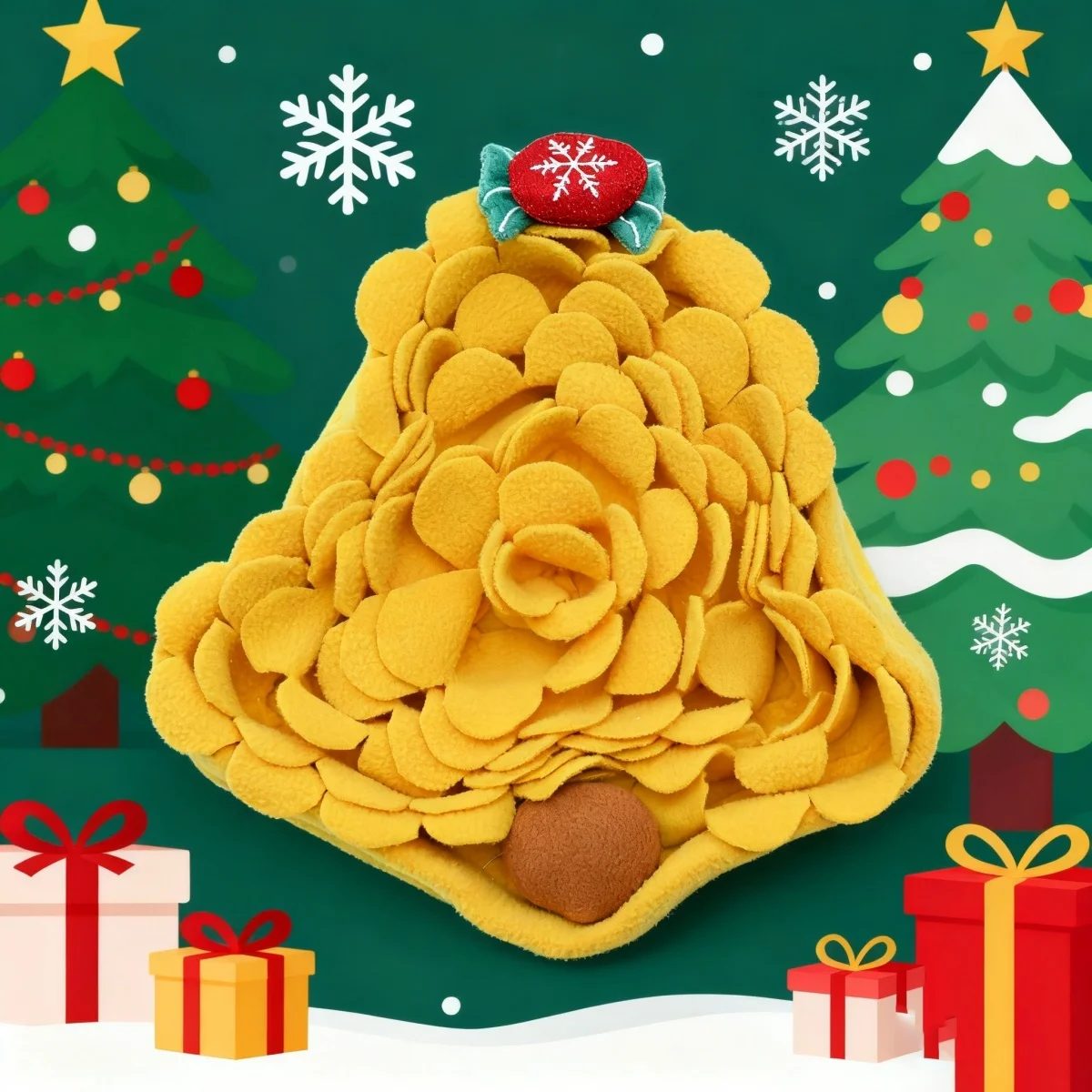 وسادة نفخ الكلاب الجديدة لعيد الميلاد ناعمة ومريحة، تساعد على ممارسة القدرة على تعريف كلبك. إنها في الاسلوب #1