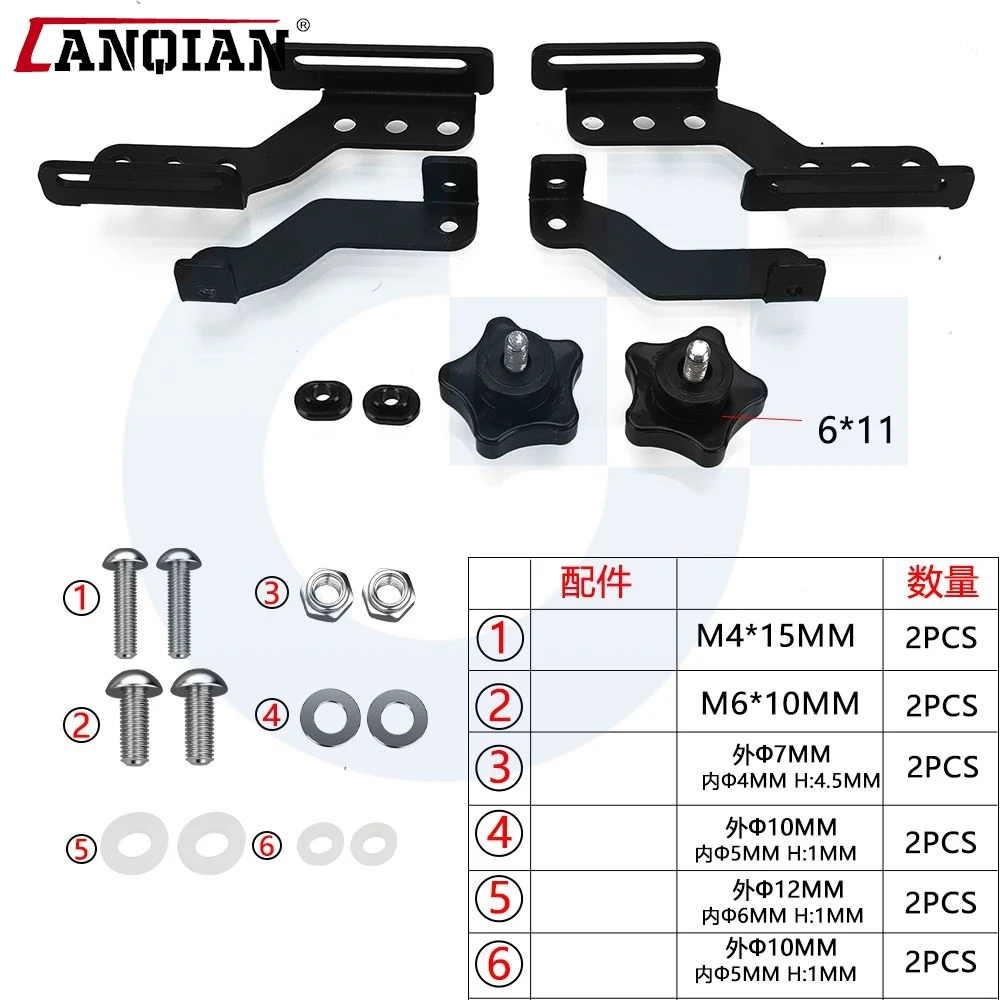 For SUZUKI V-STROM 1000 DL1000 2014-2019 Windshield Airflow Adjustable Kits Support Holder VSTROM Windscreen Strengthen Bracket