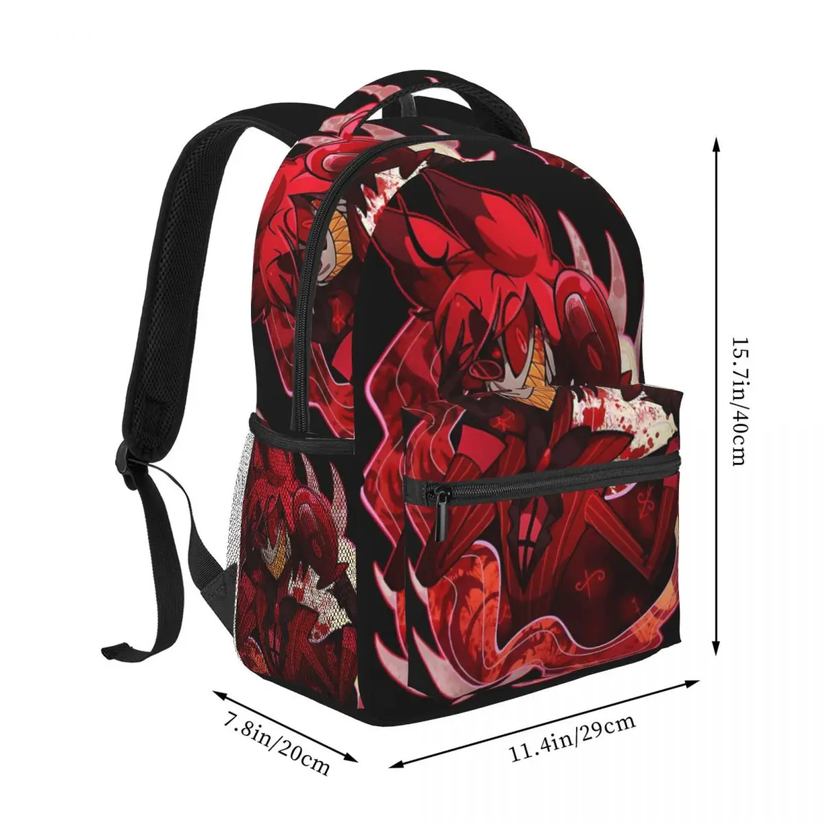 Hazbin-Hotel Alastor Printed Lightweight Casual Schoolbag For School, Outdoor, Shopping, Office 16in