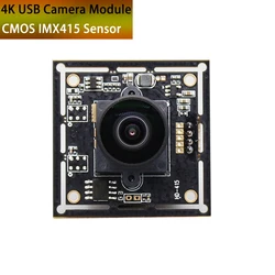 HD 4K CMOS IMX415 130 Degree Camera Module High Speed 30FPS 3840*2160 MJPEG YUY2 USB UVC OTG Plug and Play For Face Recognition