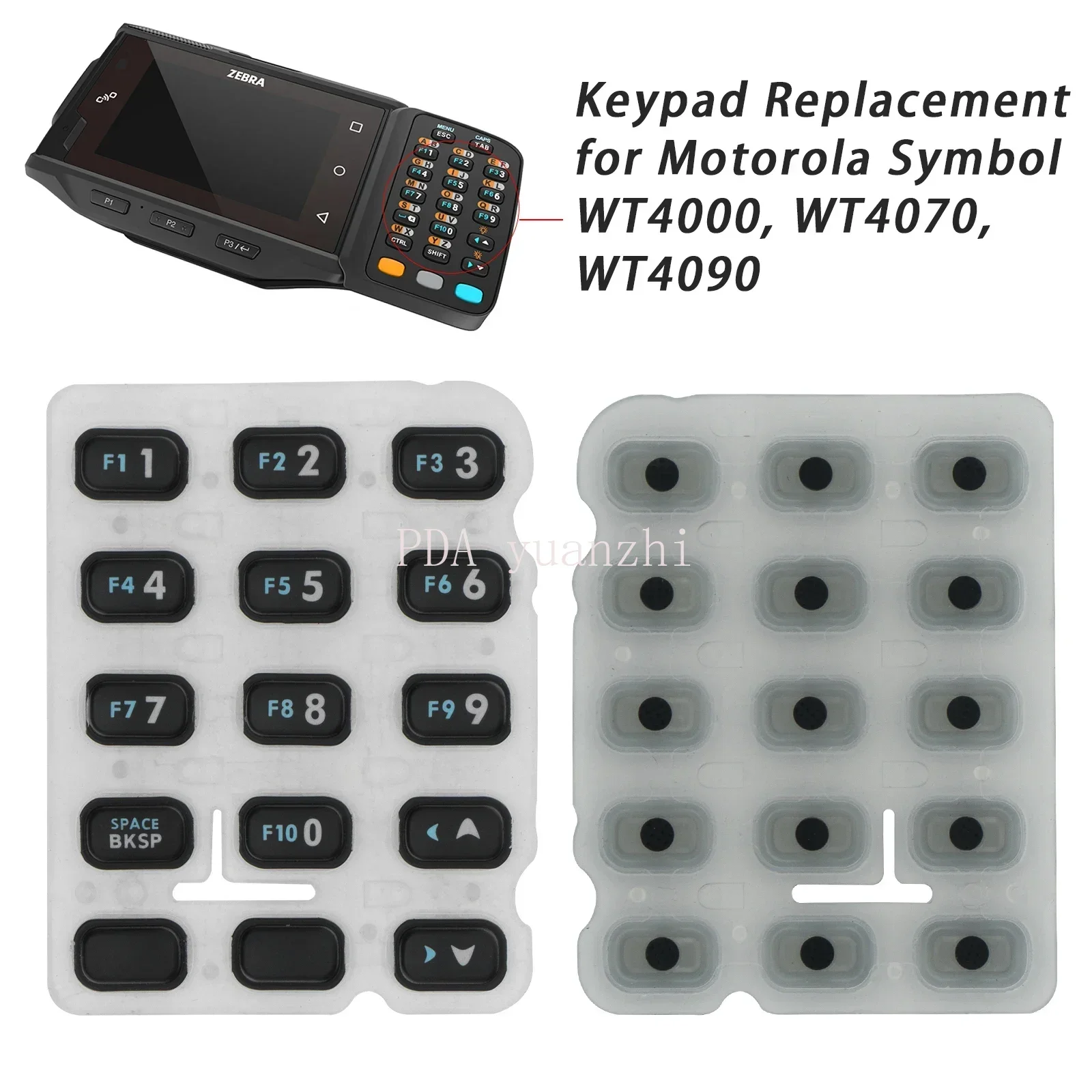 10PCS Bottom Keypad P1, P2, Enter Keypad for Zebra Motorola Symbol WT4000 WT4070 WT4090 WT41N0 VOW