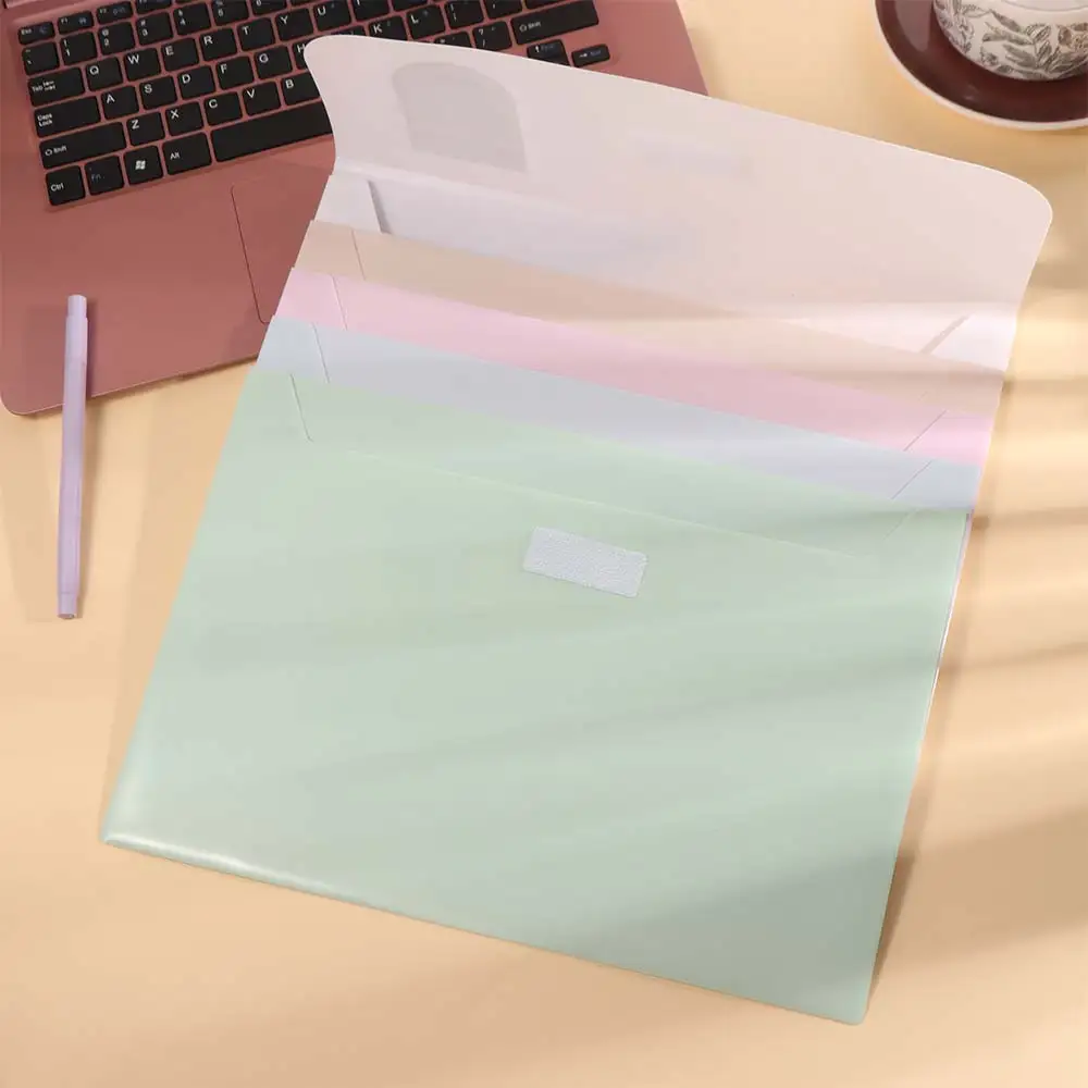 

5 Layers A4 File Folder Storage Bag Waterproof Large Capacity Portable Documents Bag Thickened Protective Plastic File Organizer