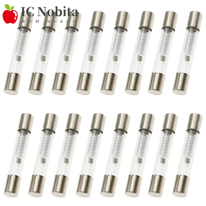 100PCS 5KV 5000V Fuse 6x40mm 0.6A 0.65A 0.7A 0.75A 0.8A 0.85A 0.9A 1A Glass Tube Fuse 6*40mm High-Pressure Microwave Oven Fuses