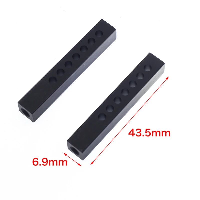 ABJL 2PCS Metal Bumper Mount Holder for 1/10 RC Crawler Axial SCX10 90046 TRX4 TRX6 Upgrade Parts Black