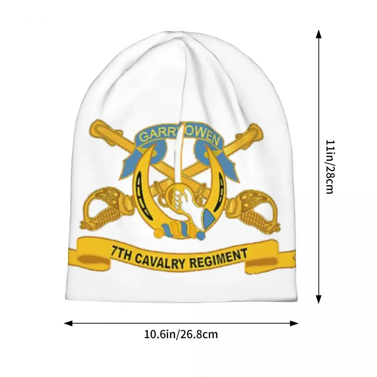 Army - 7th Cavalry Regiment W Br - Ribbon Skullies Beanies Hats Warm Autumn Winter Outdoor Cap Knitted Bonnet Caps for Men Women