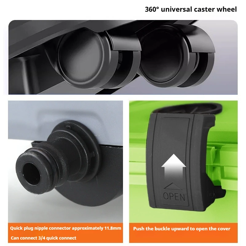 22L Car Wash Water Tank Car Wash Accessories Car Wash Water Gun Bucket Household Mobile Folding Bucket Outdoor Storage