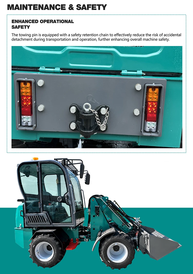 Elektrischer Teleskop-Radlader, Mini-Lader, Hydrostatischer Lader, Kompaktlader, CE OEM für Landwirtschaft, Bau und Materialtransport – Detail 8