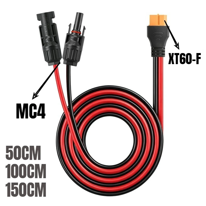 XT60 Overmolded Female Connector Solar PV Extension Cable Waterproof Male Female Plug Outdoor Energy Storage Adapter Wire