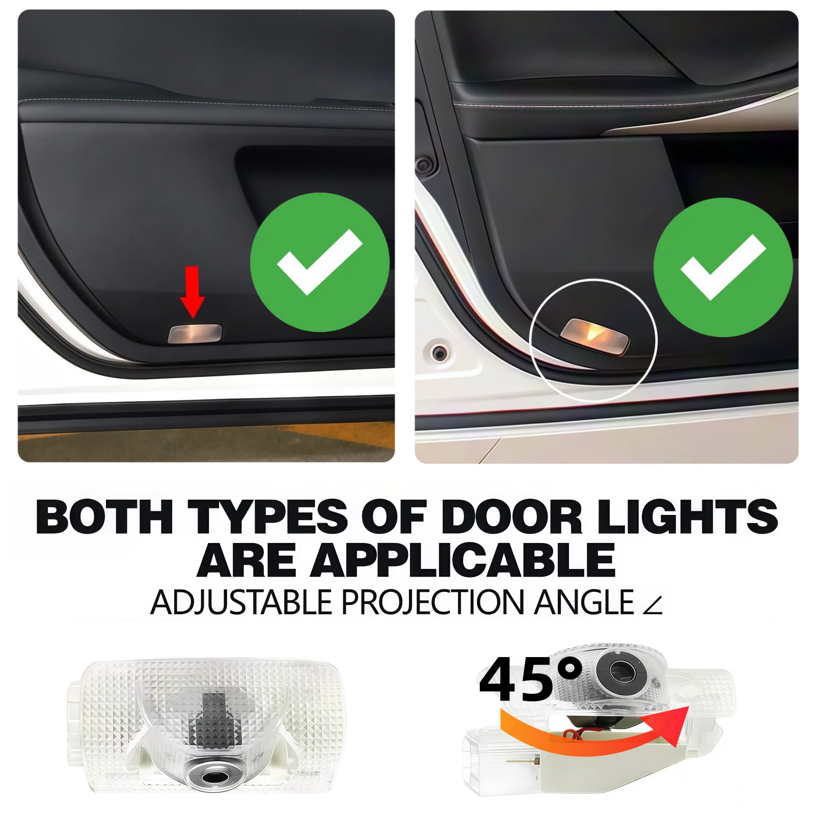 HD 2X For Lexus Accessories F Sport GS350 RX500H IS250 RX350 RX450H IS300 ES350 GX550 IS200 LED Car Door Projector Welcome Light