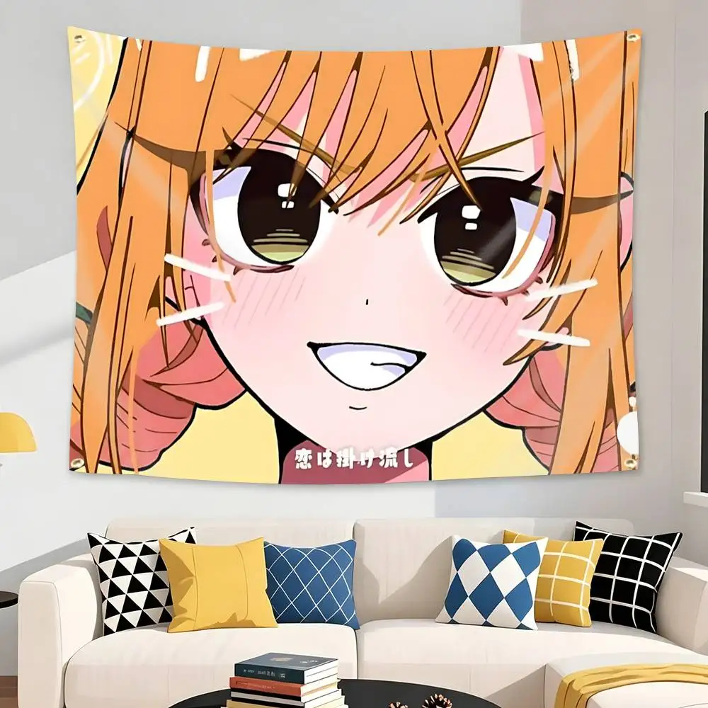 The 100 Girlfriends Anime Birthday greeting Flag Tapestry Banner for Bedroom Living Room Outdoor Camping Custom Supported
