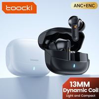 Toocki Bluetooth 5.4 ANC Headphone Dual Noise Cancellation Waterproof Wireless Earphone 3D Stereo In-ear ENC Earbuds with Mic