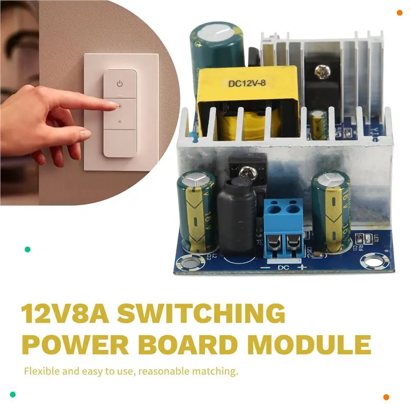 [HOT!A34R】 12V 8A Switching Power Supply Board Module 100W High Power Power Supply Bare Board AC85-265V To DC 12V Board Module D