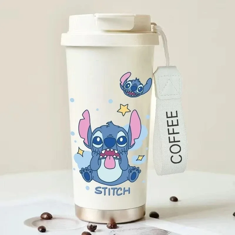 520ML Disney Stitch Vacuum Cup Cute Anime Cartoon Stitch 316 Stainless Steel Insulated Water Cup Home Goods Holiday Gifts