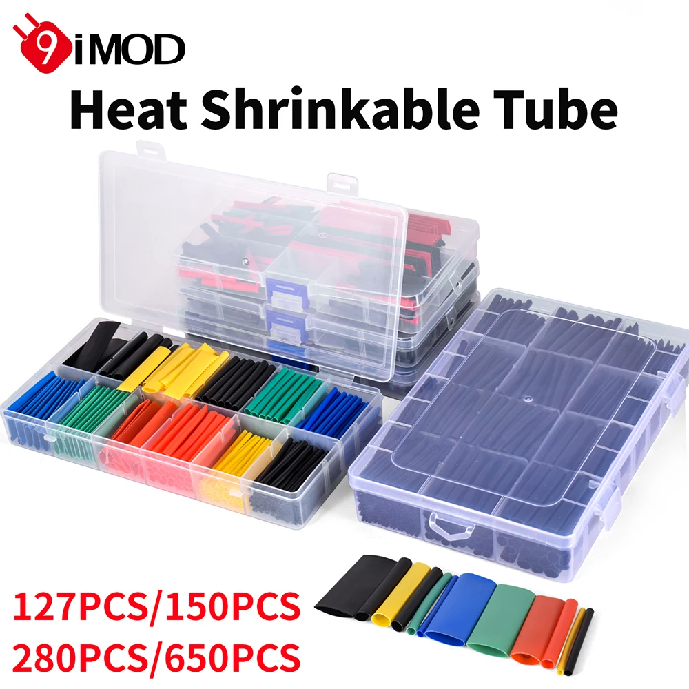 9IMOD Isıyla Daralan Boru 127/150/280/650 Adet Çeşitli Kılıflı Boru Kiti