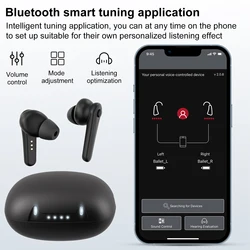 Bluetooth noise cancelling hearing aid audio amplifier, hearing loss hearing aid APP control programmable high-end hearing aid