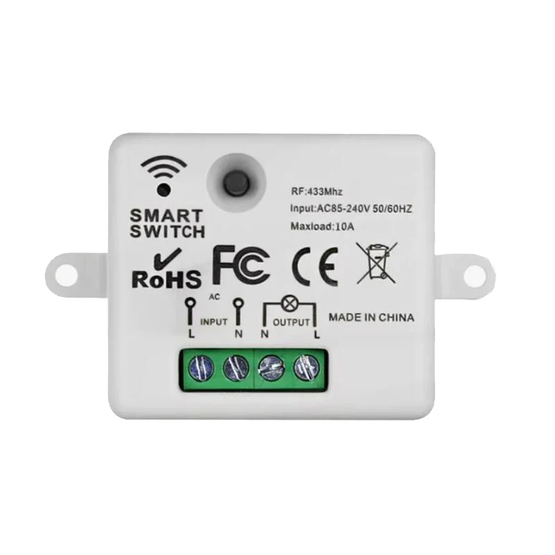 433Mhz Wireless Remote Control Switch 10A AC 110V 220V Mini RF Relay Receiver Transmitter for Pumps Light Lamp LED Fan