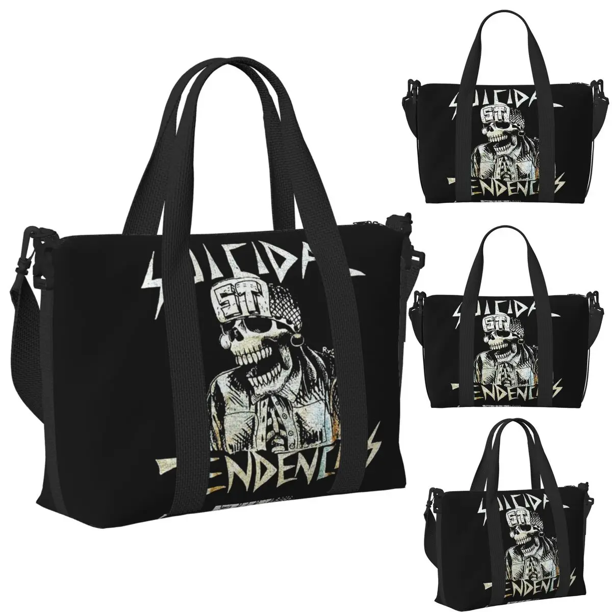 

Пляжная дорожная сумка Suicidal Tendencies Music Band, большая вместительная сумка-тоут для спортзала, спортивная женская дорожная сумка для покупок
