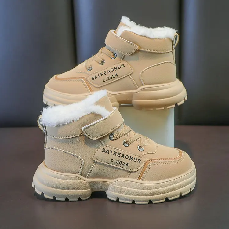 Girls Little Girls Winter Padded Padded Cotton Warm Children Boys High Top Cotton Boots