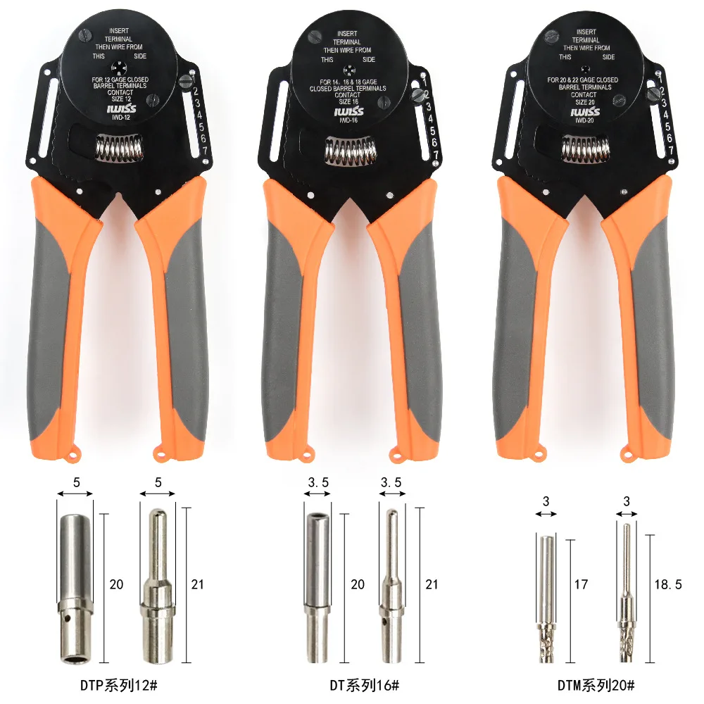 IWD-12/16/20 Hand Tool Crimping Pliers for Dechi Connectors 4-Point Crimping Pliers Terminal Pliers