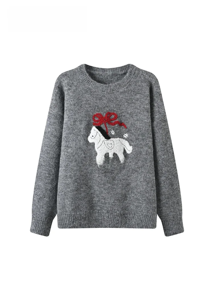 

CaraCLUB plus Size Lazy Sle Long Sve Knitted Sweater Women's Autumn Winter Loose Fit Agel Versatile Top for plus Size...